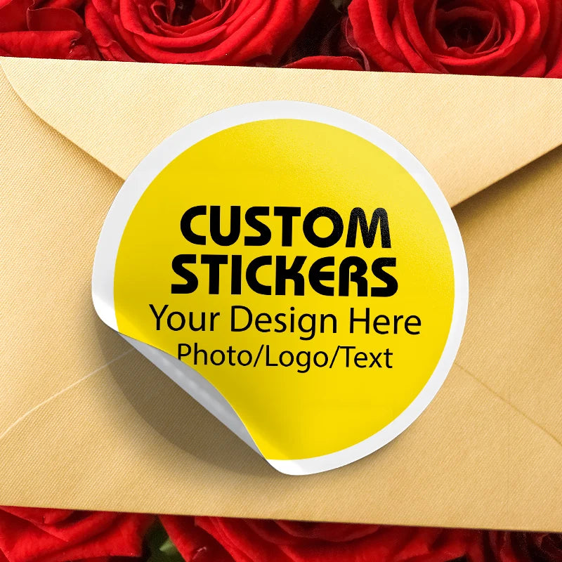 Personalized Gift Stickers Custom Design | DIY Decals with Photo/Logo Upload, Home Wall Art & Birthday Party Supplies