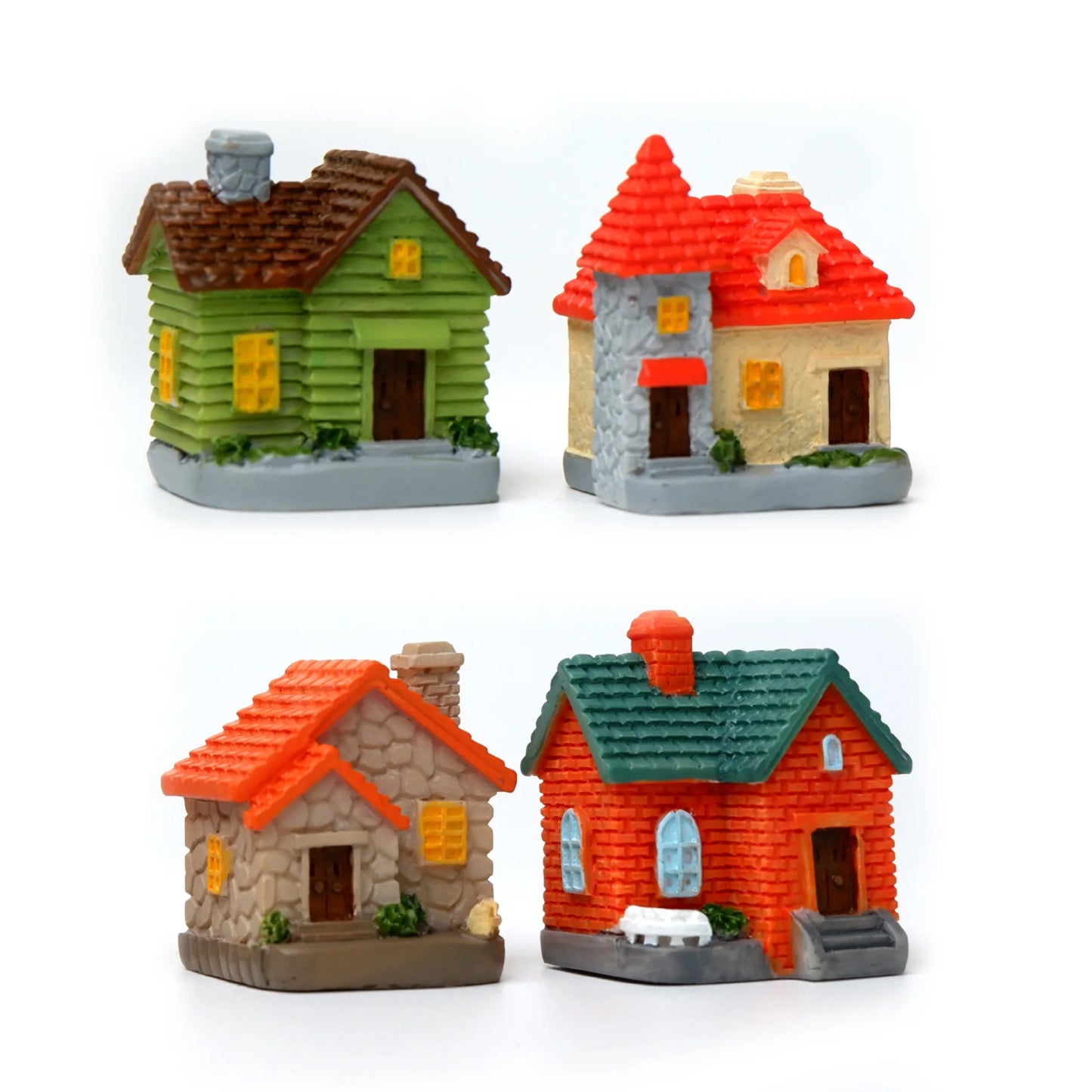Decor Resin Ornament Miniature Fairy Garden House Villa Miniature Landscape Bonsai Decor Outdoor DIY Dolls House Decoration