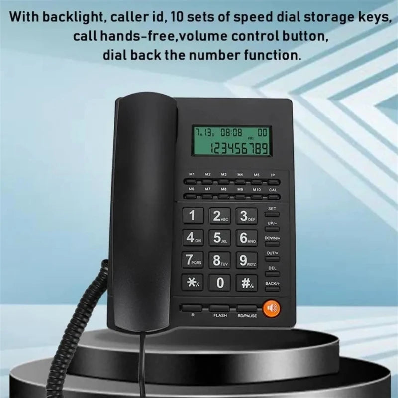 Corded Telephone Desk Landline Phone Desktop House Phone Seniors Caller