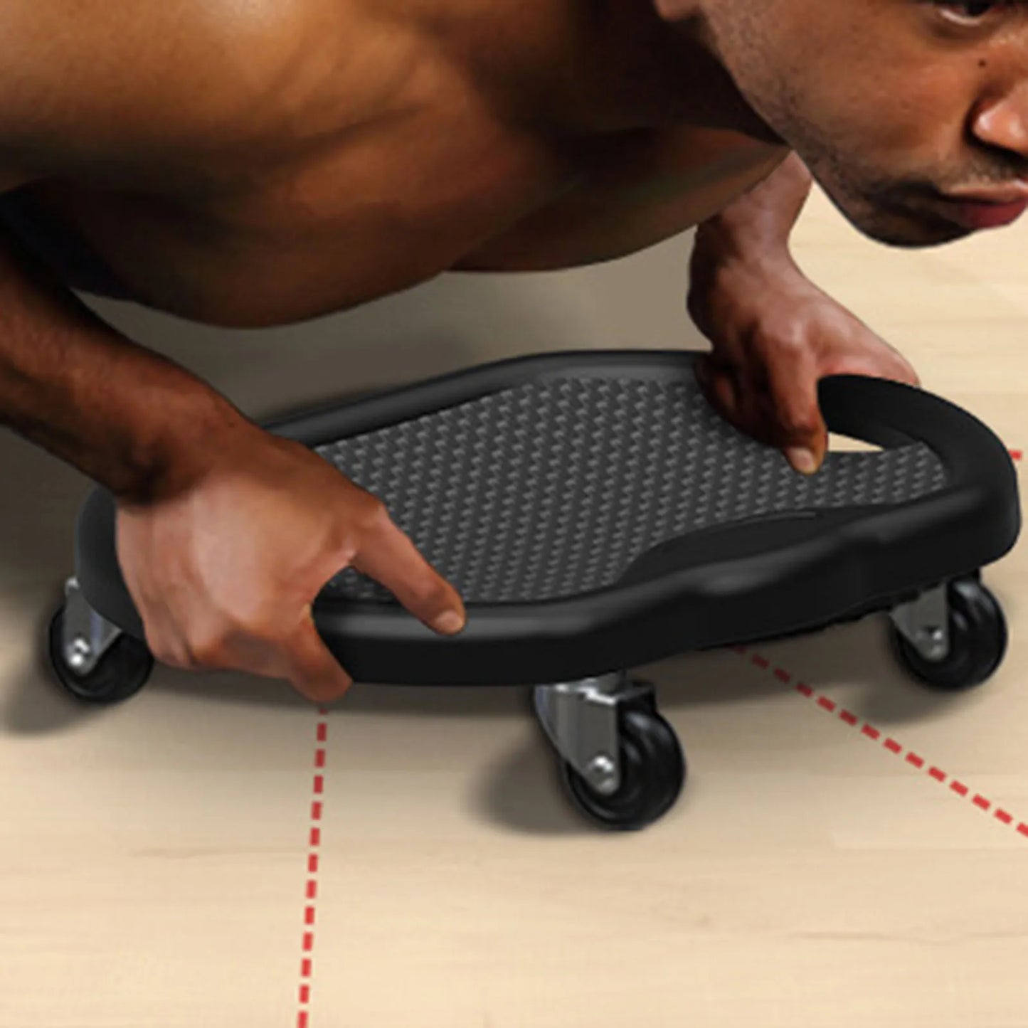 Fitness Abdominal Exercise Plate with Wheels 360 Degree Rotation Four Wheel Support More Stable for Full Body Workout Fitness