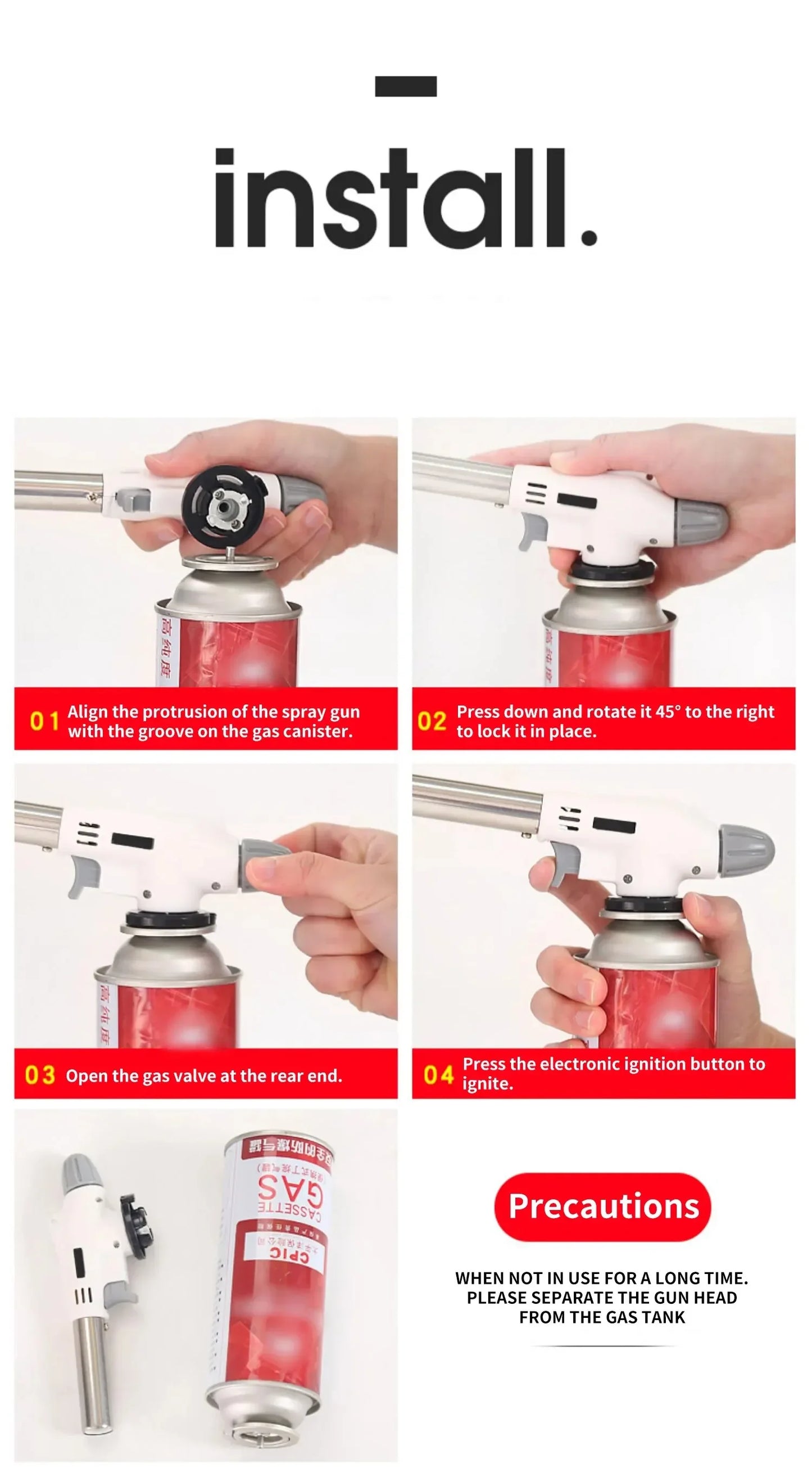 Handy Flame Gun  Welding Gas Burner Flame Gas Torch Flame Gun Blow for BBQ Camping Cooking  camping equipment