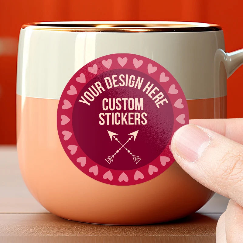 Personalized Gift Stickers Custom Design | DIY Decals with Photo/Logo Upload, Home Wall Art & Birthday Party Supplies