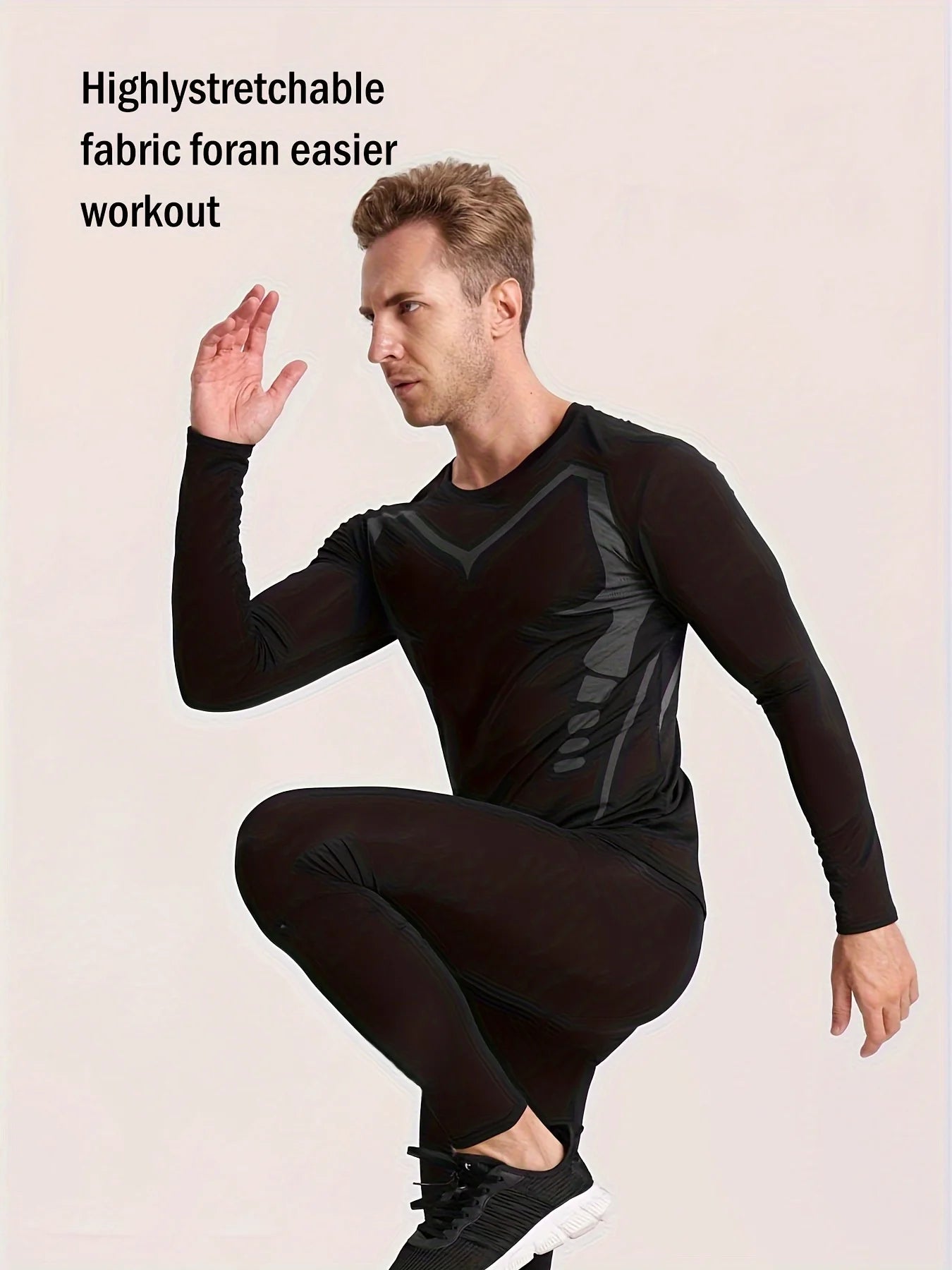 Fitness basketball as the base training, running, elastic, tight-fitting exercises, compression clothes for men。