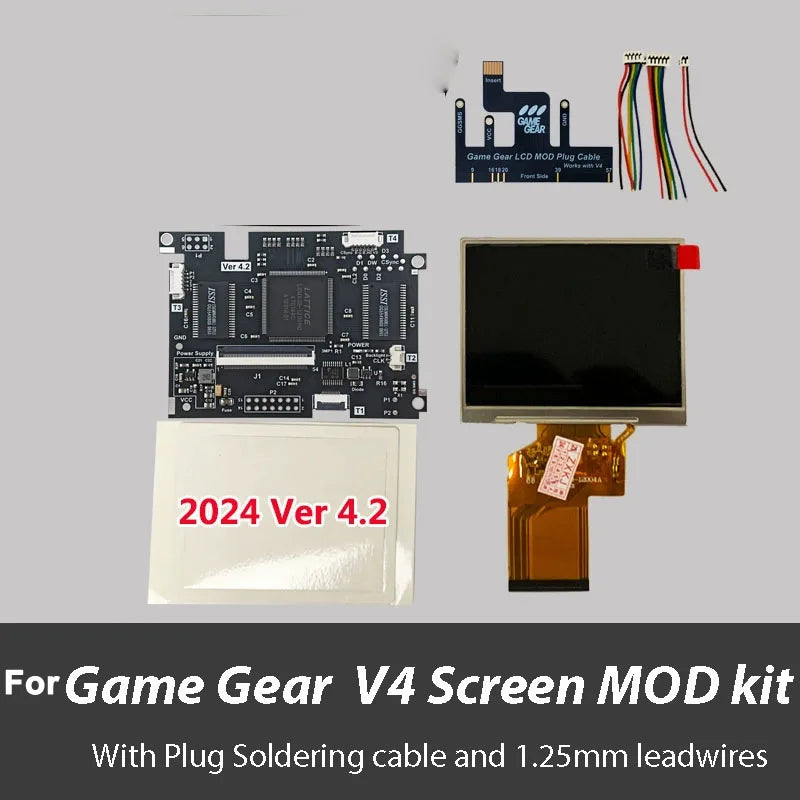 New 2024 For SEGA Game Gear GG Full Fit Integrated Screen Kit V4.2 Low Power Edition OGS full fit