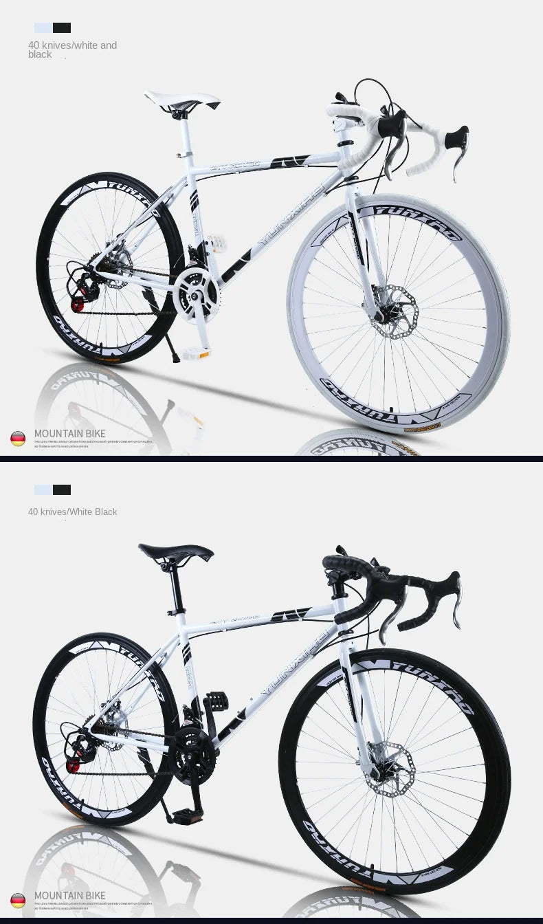 Bicycle Free Shiping Aro 29 Road Bike Bicicleta Uomo Bmx Bikes Road Bike V Brake/Disc Brake Spring Fork (Low Gear Non-damping)
