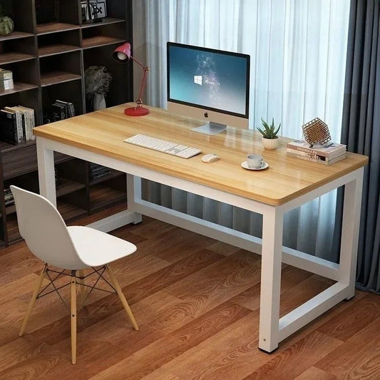 Solid Wood Computer Desktop Desk for Home Use, Simple Writing Desk for Students, Workbench, Long Strip,rental House, Small Table