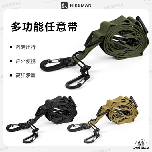HIKEMAN Adjustable Multi-Functional Strap Heavy-Duty Camping Gear for Tarp Clothesline & Shoulder Carry (Lightweight & Tactical)