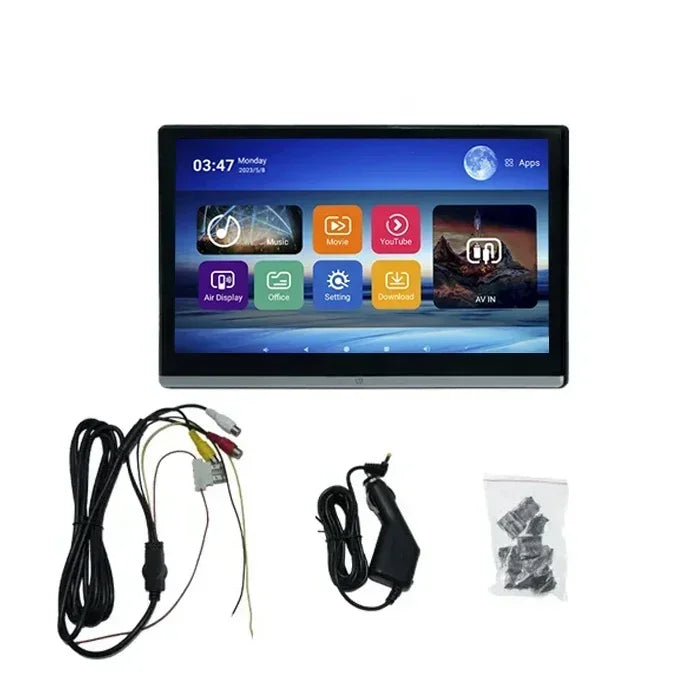 13.3 Inch 4K Screen Smart TV Rear Seat Entertainment Player Car Headrest Monitor Automotive Multimedia For Car 8 Core Android 12