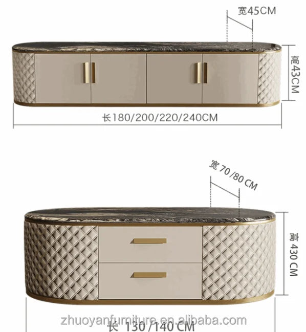 Modern Simple Living Room Furniture Set  MDF Upholsteried with Pu Leather  Tv Cabinets Designs Furniture
