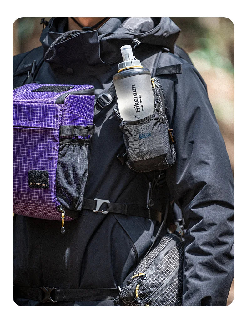 HIKEMAN Mobile Bag Outdoor Sports Waist Bag Tactical Hanging Pack for Backpack Expansion Shoulder Bags Lightweight Hiking Gear