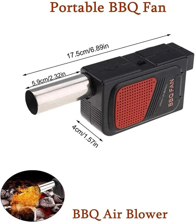 Handheld Electric BBQ Fan Air Blower Portable for Outdoor Camping Barbecue Picnic BBQ Cooking Tool Bakery Grill Accessories