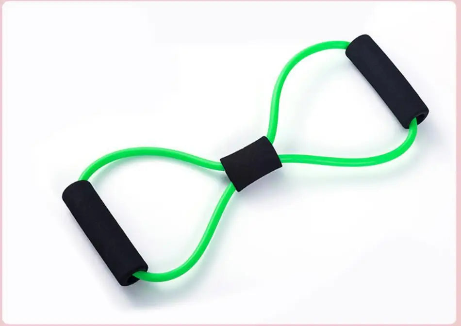 Fitness 8 Word Yoga Elastic Band TPE Gum Resistance Rubber Bands Bodybuilding Workout Tension Rope Resistance Band Home Gym