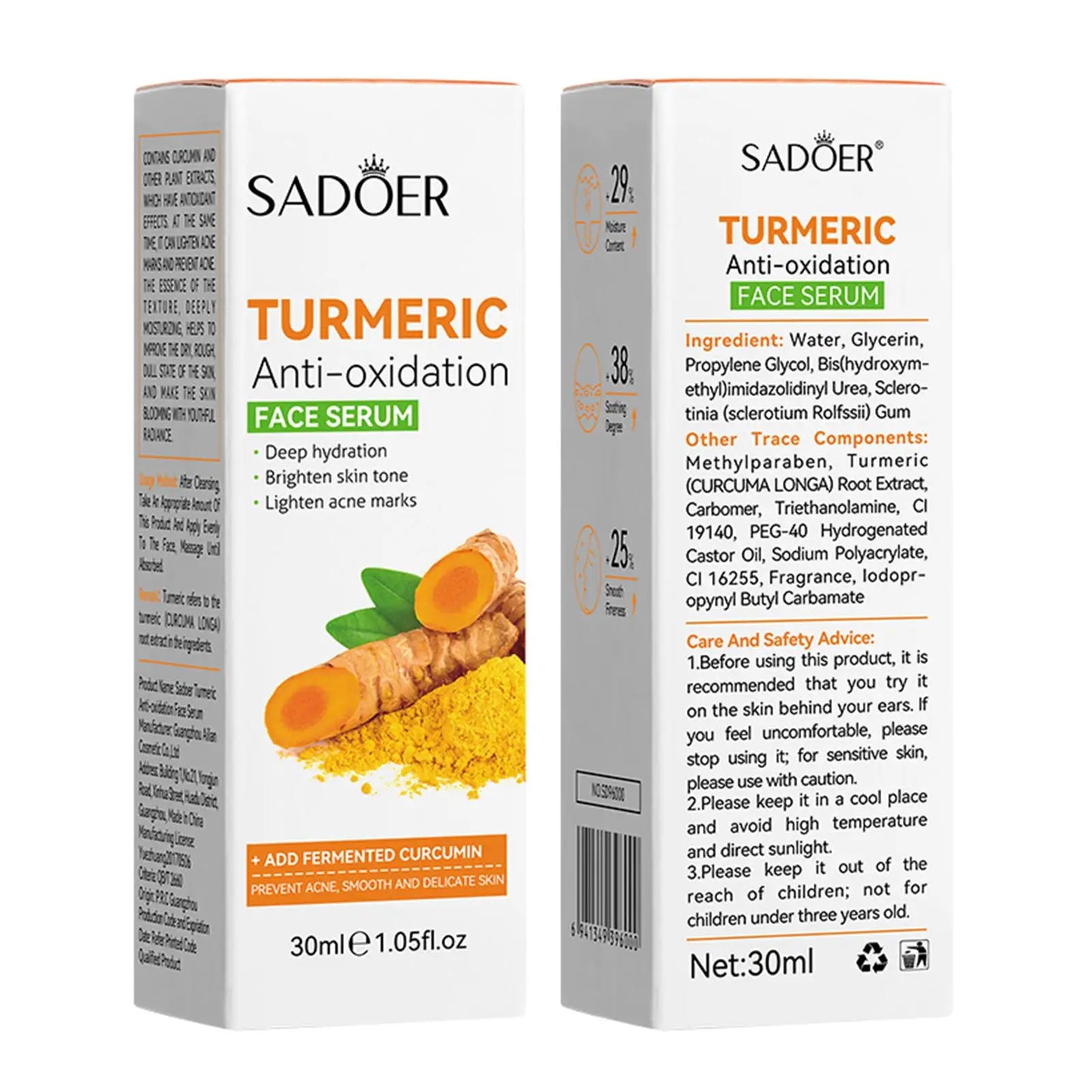 Skincare Turmeric Serum Soap Whitening Essential Oil Facial Repair Lifting Moisturizing Brighten Face Dark Spot Corrector