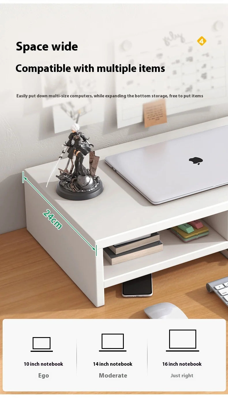Laptop height stand, desktop monitor, screen stand, base, office desktop storage rack, storage workstation