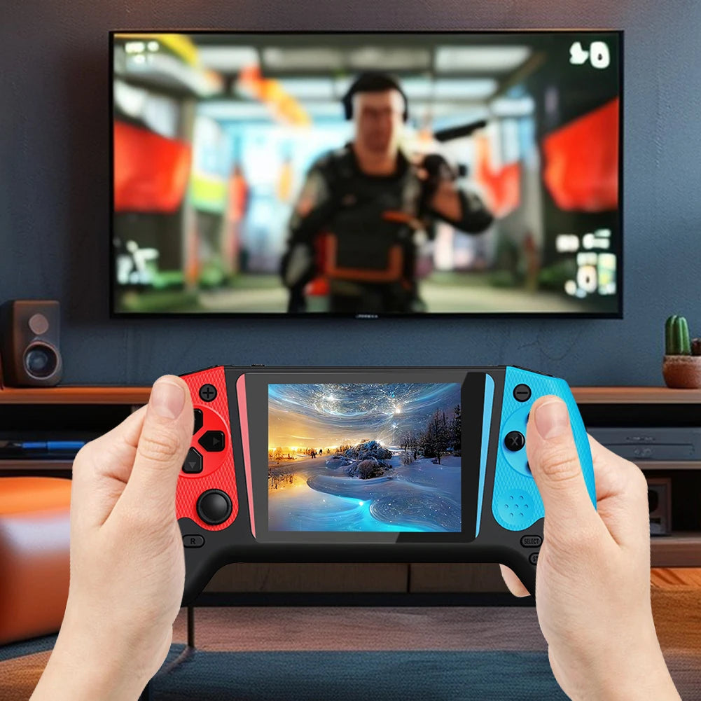 Gaming Console 3.5inch LCD Screen TV Connect Nostalgic Game Console 1200mAh Video Game Console for Kids Adults for Single Player