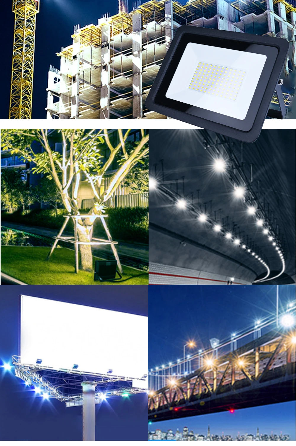 LED Flood Light AC220V 10W 20W 30W 50W 100W IP68 Waterproof Outdoor Garden Projector Lighting Refletor Spotlight Wall Floodlight