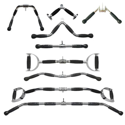 Fitness Solid T-bar, V-Bar Heavy Duty Load Bearing Lat Pull Down Bar,Fine Polishing Sitting Rowing Fitness Equipment Accessories