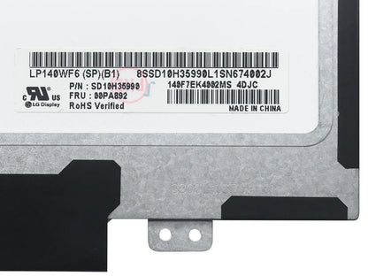 14.0 Laptop LCD Screen LP140WF6 SPB1 SPB2 SPB3 SPB4 SPB6 SPB7 SPB8 For Lenovo ThinkPad T460 T470 T480 E465 IPS 1920x1080 30pin