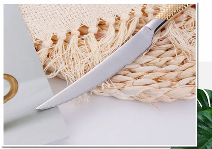 Kitchen Tableware Cutlery Set Silver Cutlery Set Stainless Steel Luxury Dinnerware Fork Spoon Knife Western Dinner Set Gold