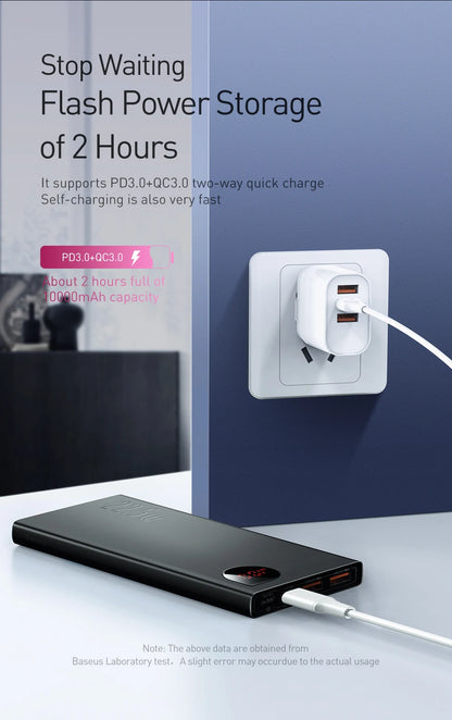 Baseus Power Bank 10000mAh 20000mAh 22.5W Fast Charging Powerbank Portable External Battery For iPhone 16 15 14 12 13 Pro Max