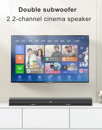 Home Theater Echo Wall TV Speaker 99cm Long With Dual Bass Speaker Cinema Bluetooth Speaker Multifunctional 9D Surround Speaker