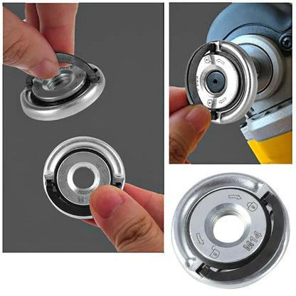 M14 Quick Release Self-Locking Grinder Pressing Plate Flange Nut Power Chuck Nut Pressing Plate Power Replacement Clamping Tool