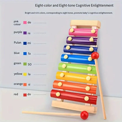 Wooden music, hand percussion, boys, girls, babies, children's music, enlightenment, educational toys, children's toys