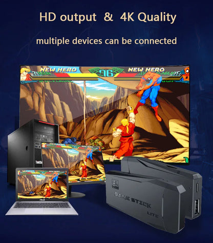 Portable Video Game Console, 4K, 2.4G, Wireless Control, Wireless Retro Classic Video Game Console, Including 10000 Games