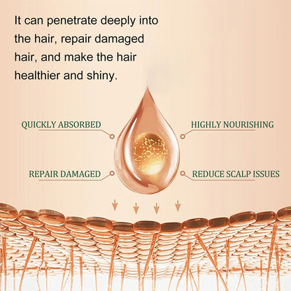 Hair Care Essential Oil Supports Hair Health Growth Repairs Improves Dry Hair Quality Moisturizing Nourish Soft Smooth Hair Care