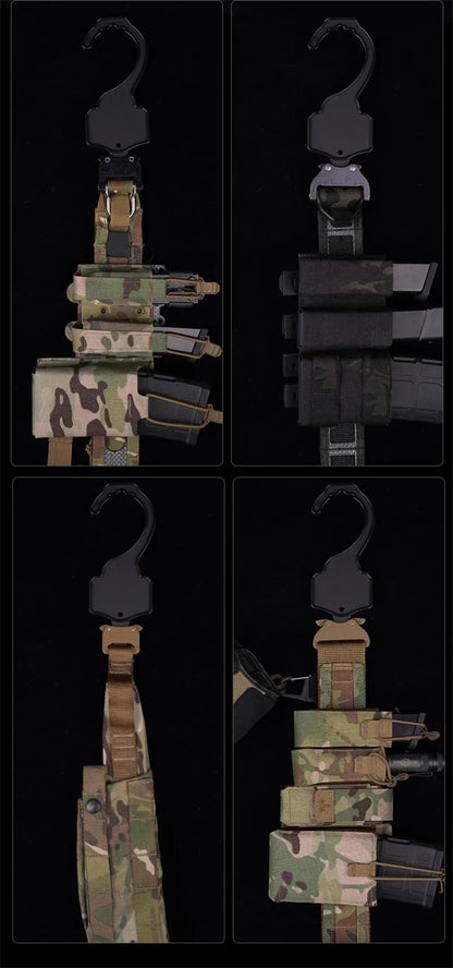 Tactical Hiking Hanging Belt Hook Camping Equipment Multitool Hunting Sports Travel Supplies Shooting Accessories Outdoor Tools
