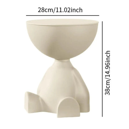 Creative Side End Table Flat Head Bedside Table Household Sofa Side Rack Bedroom Balcony Movable Mini Table Small Apartment Tea
