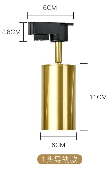 Lighting for Living Room Modern Simple Led Spotlight Gold Track Spotlight Brass Cloakroom  Room Background Wall Ceiling Light
