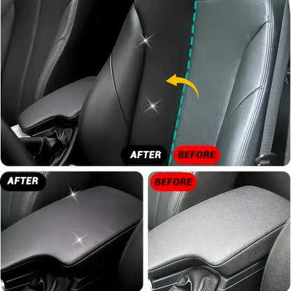 Multi-purpose car repair kit: plastic parts refurbishment, interior gloss wax, tire protector