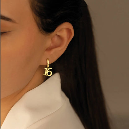 Personalized Gift Jewelry - Digital Jewelry - Customized Earrings - Initial Gift Earrings for Mom and Girlfriend