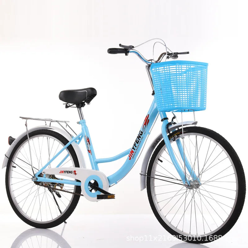 Women's Bicycle Women's 24 Inch Lightweight Commuting Bike Men's Ordinary Adult Student City Lady Commuter Bike Pedal Bike