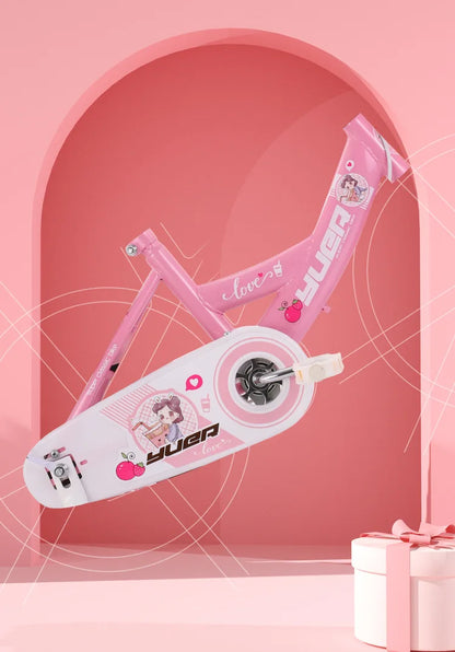 Children's Bicycle With Auxiliary Wheels With Basket High Carbon Steel Frame 12/14/16/18/20 Inch Bike For 2 To 10 Years Old Kids