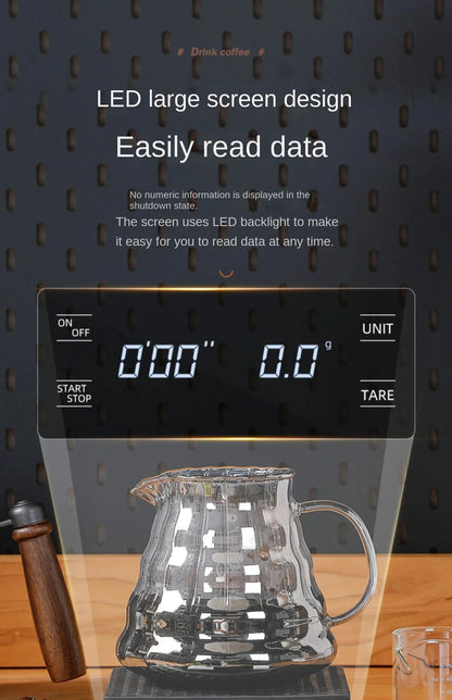 Electronic scales household small weighing 3kg/0.1g multifunctional kitchen scales coffee scales portable high-precision scales