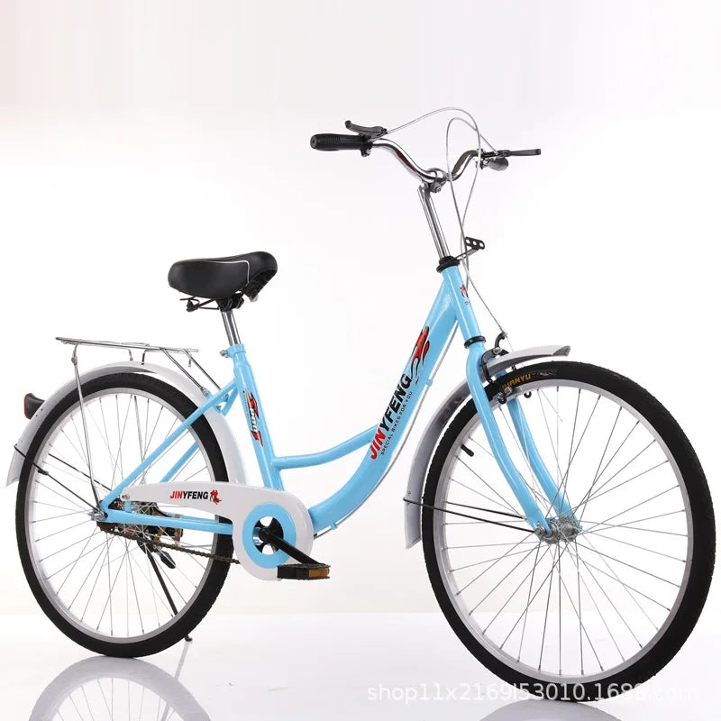 Women's Bicycle Women's 24 Inch Lightweight Commuting Bike Men's Ordinary Adult Student City Lady Commuter Bike Pedal Bike