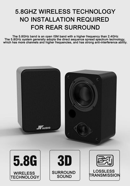 Home Theater System 7.2 Surround Sound Wireless Soundbar with Wireless Subwoofer and Remote Control