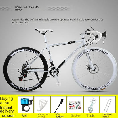 Bicycle Free Shiping Aro 29 Road Bike Bicicleta Uomo Bmx Bikes Road Bike V Brake/Disc Brake Spring Fork (Low Gear Non-damping)