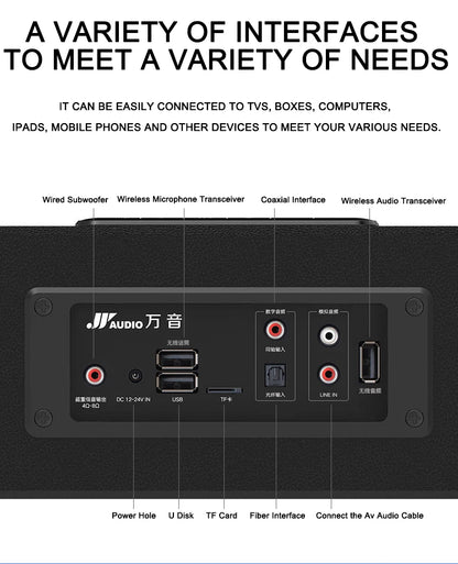 Home Theater System 7.2 Surround Sound Wireless Soundbar with Wireless Subwoofer and Remote Control