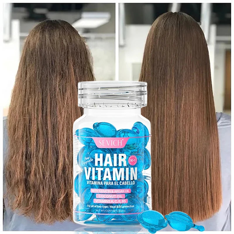 Hair Care Capsules Repairing Keratin Complex Serum Oil Frizzy Hair Moisturizing Hair Oil Smoothing Nourishing Hair Care Essence