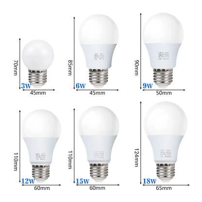 4pcs/lot E27 LED Bulb Lamps AC 220V SMD2835 3W 6W 9W 12W 15W 18W Lampada Led Light Bulbs Living Room Home Indoor LED Bombilla