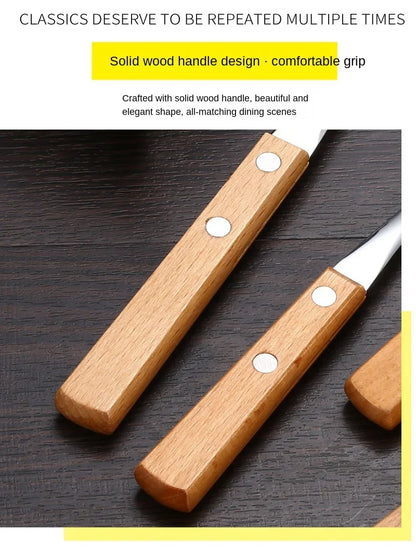 Kitchen Tableware Stainless Steel Luxury Western Dinner Set Gold Silver Cutlery Fork Spoon Knife
