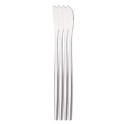 ABKW-Kitchen Tableware Silverware 20Pcs Silver Dinnerware Set Stainless Steel Dinner Cutlery Set Steak Knife Fruit Fork Spoon