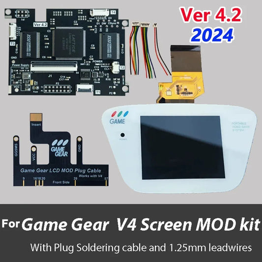 New 2024 For SEGA Game Gear GG Full Fit Integrated Screen Kit V4.2 Low Power Edition OGS full fit