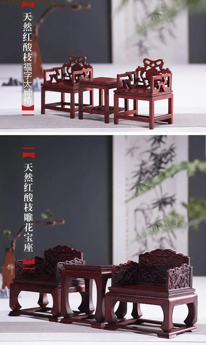 Mini Furniture Models Miniature Antique Rosewood Ornaments Chinese Handicrafts Doll Houses Photographed Scene Props