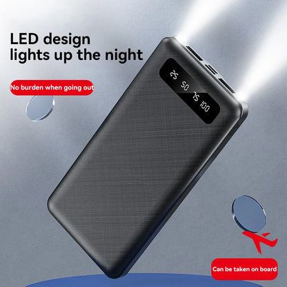 200000mAh Power Bank 120W Super Fast Charge Large Capacity Portable External Battery With LED Digital Display For Phones 2025