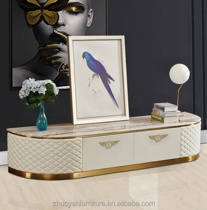 Modern Simple Living Room Furniture Set  MDF Upholsteried with Pu Leather  Tv Cabinets Designs Furniture