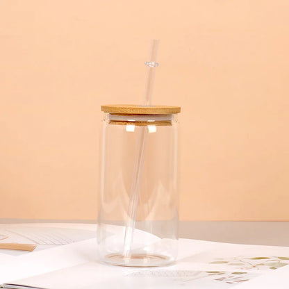 Personalized Wedding Gift Birth Flower Water Bottle Custom Can Glass with Lid and Straw Bridesmaid Proposal Gifts Mother's Day